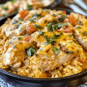 Mexican Chicken and Rice with Queso Recipe
