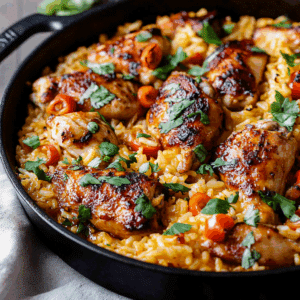 One-Pot BBQ Chicken and Rice