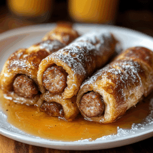 Sausage Stuffed French Toast Rolls