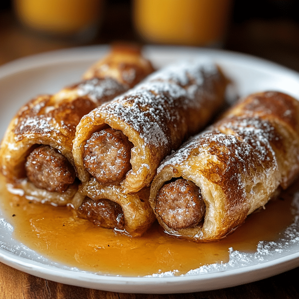 Sausage Stuffed French Toast Rolls