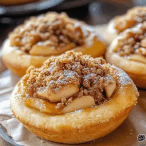 Apple Cheesecake Buns with a Crumble Topping and Sweet Glaze