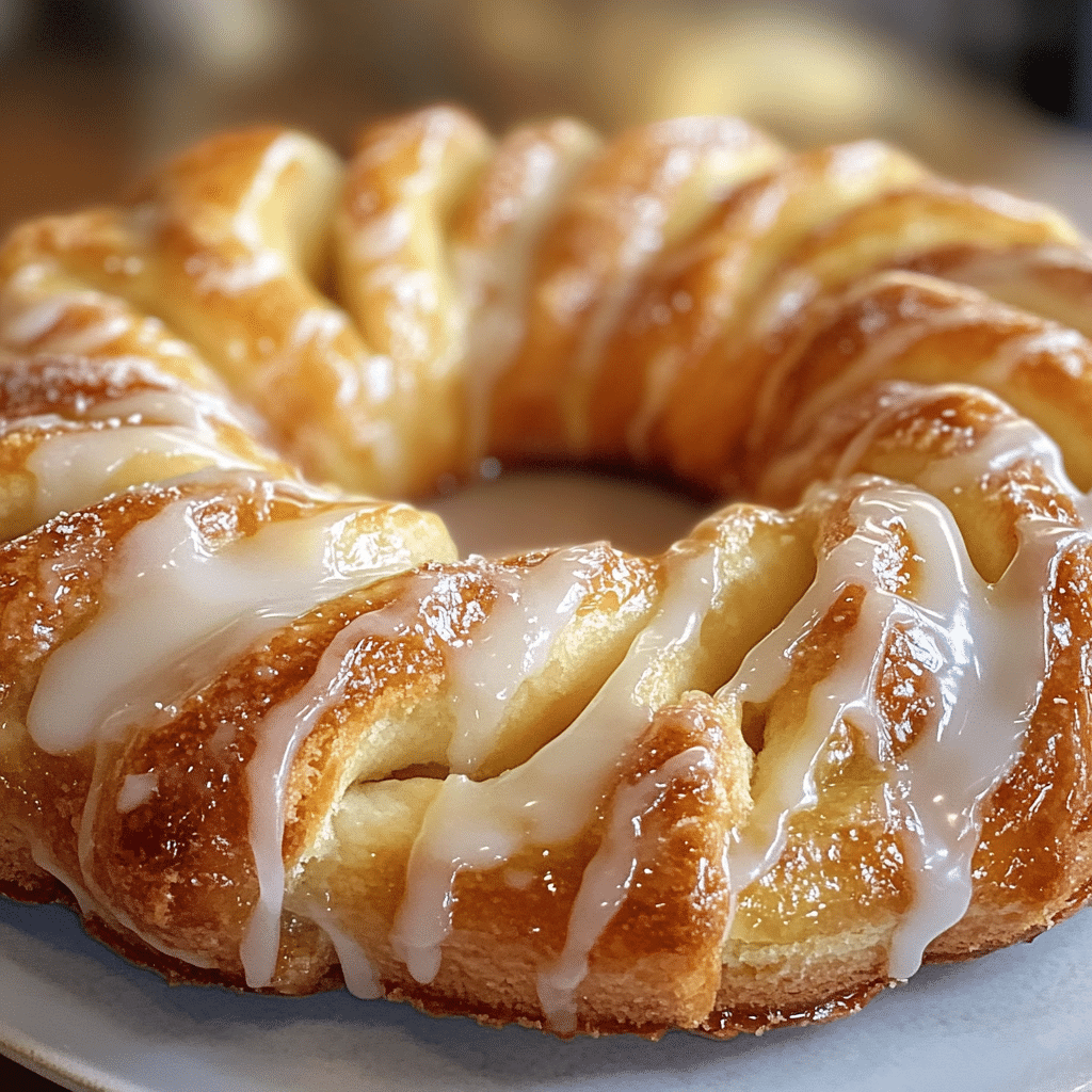 Apple Kringle with Vanilla Glaze
