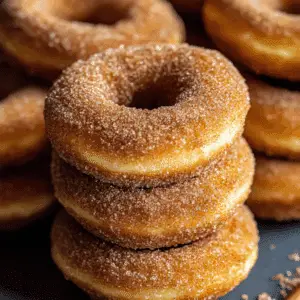 Baked Cinnamon Crunch Apple Cider Doughnuts
