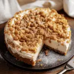 Coffee Cake Cheesecake with Cinnamon Sugar and Crumble