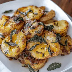 Crispy Brown Butter Sage Smashed Potatoes