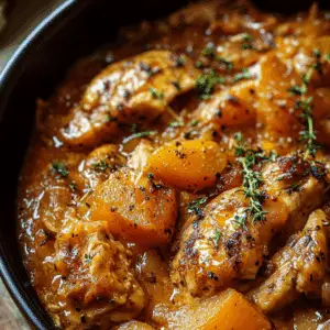 Crockpot Pumpkin Beer Braised Chicken