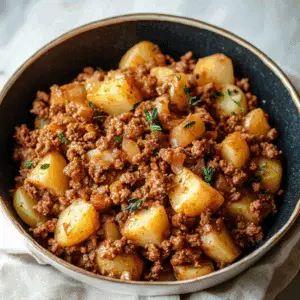 Ground turkey with potatoes
