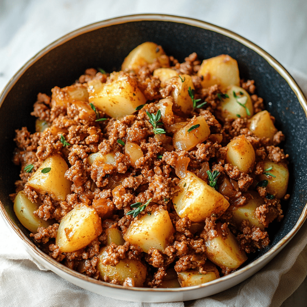 Ground turkey with potatoes