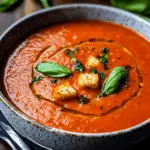 Homemade Roasted Tomato Basil Soup