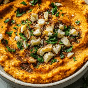 Roasted Garlic Tahini Carrot Dip