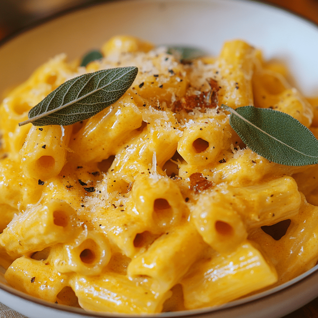 Sage Brown Butter Pumpkin Pasta Alfredo