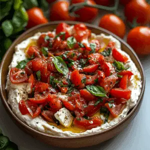 Savory Italian Tomato Bruschetta Dip