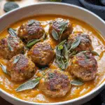 Turkey Meatballs in Pumpkin Sage Sauce