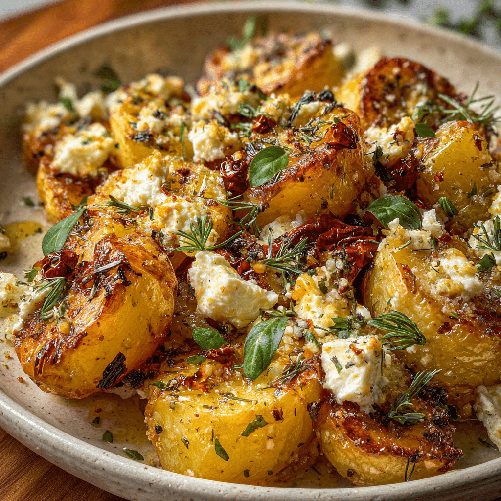 Baked Feta Potatoes