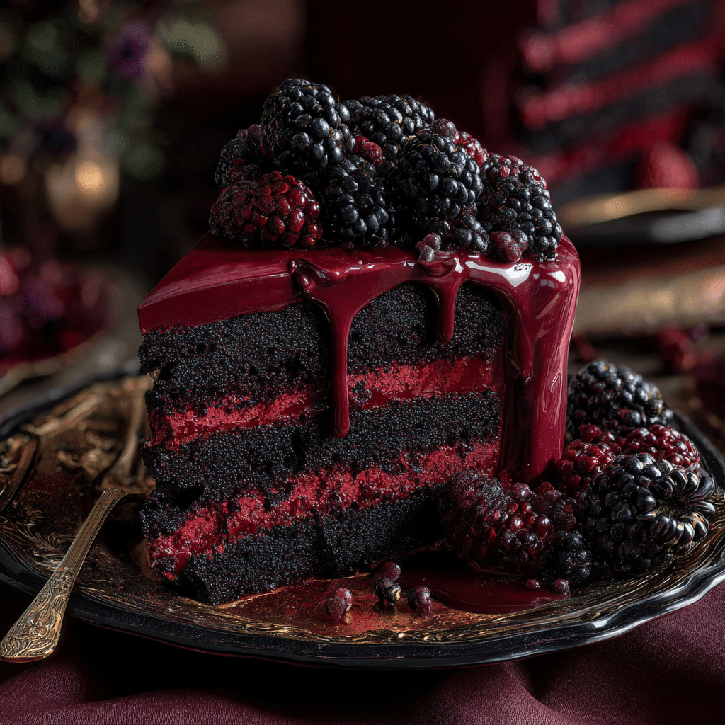 Blackberry Velvet Gothic Cake
