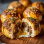 Cheeseburger Bombs with Garlic Parmesan