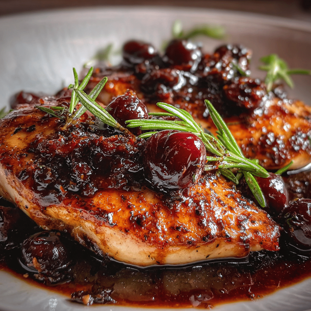 Cherry Balsamic Glazed Chicken