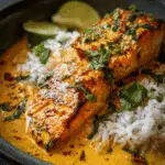 Coconut Curry Salmon with Garlic Butter