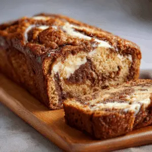 Cream Cheese Cinnamon Swirl Banana Bread