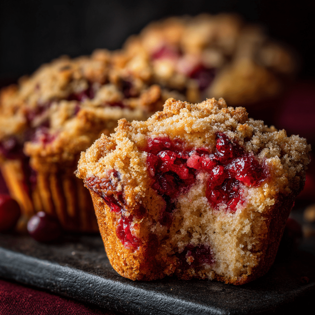 Leftover Cranberry Sauce Coffee Cake Muffins