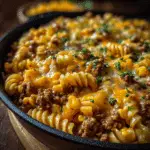 Loaded Cheddar Ranch Beef and Sweet Corn Rotini Bake