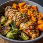 Maple Dijon Chicken & Sweet Potato Bowls