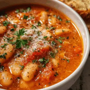 Parmesan Tomato Cannellini Bean Soup