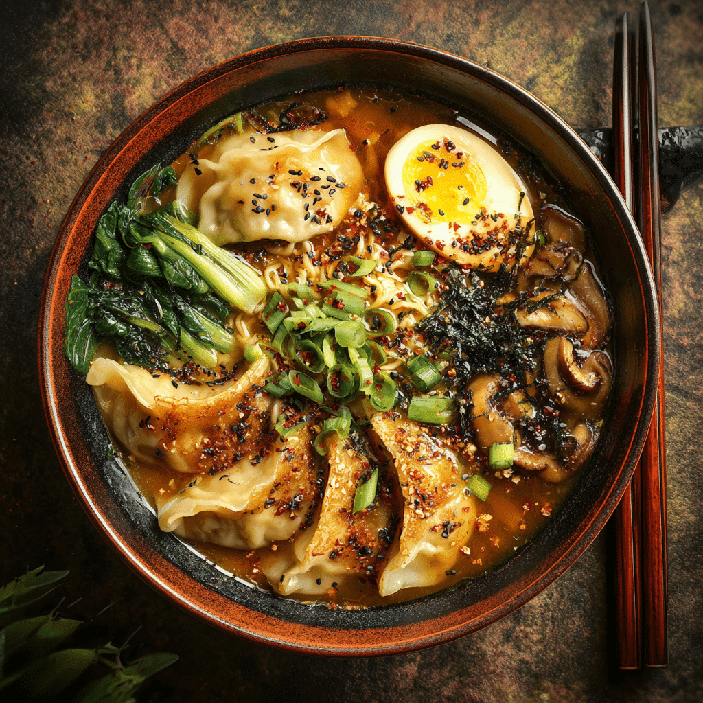 Savory Dumpling Ramen Bowl