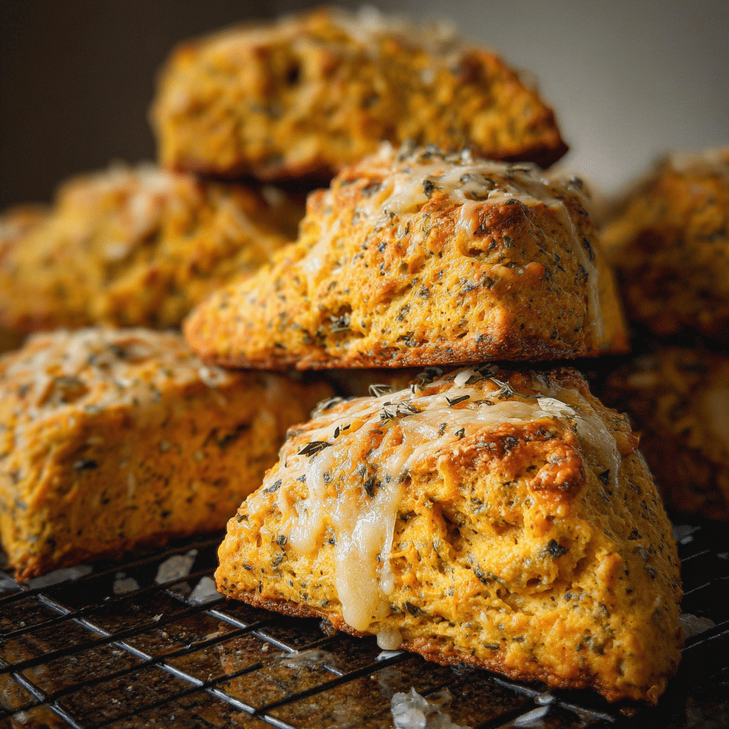 Savory Pumpkin Parmesan Scones