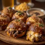 Smoked Brisket & Beer Cheese Pretzel Bombs