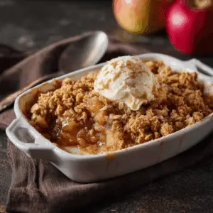 Warm Spiced Baked Apple Crisp
