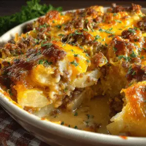 Cheesy Hamburger Potato Casserole