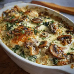 Chicken Spinach & Mushroom Casserole