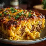 Cozy Mac and Cheese Meatloaf Casserole