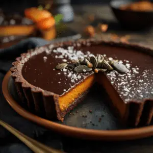 Dark Chocolate Pumpkin Tart