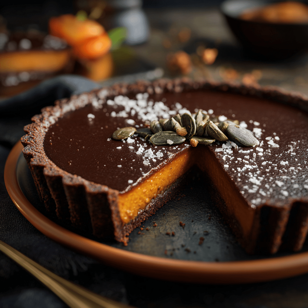 Dark Chocolate Pumpkin Tart