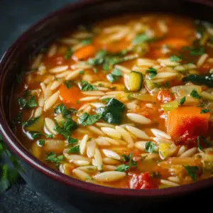 Healthy Vegetable Orzo Soup