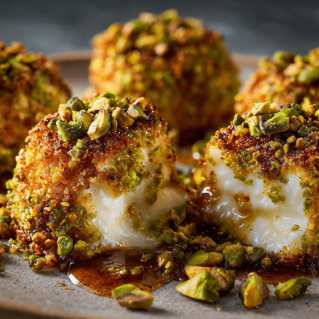 Pistachio Crusted Brie Bites