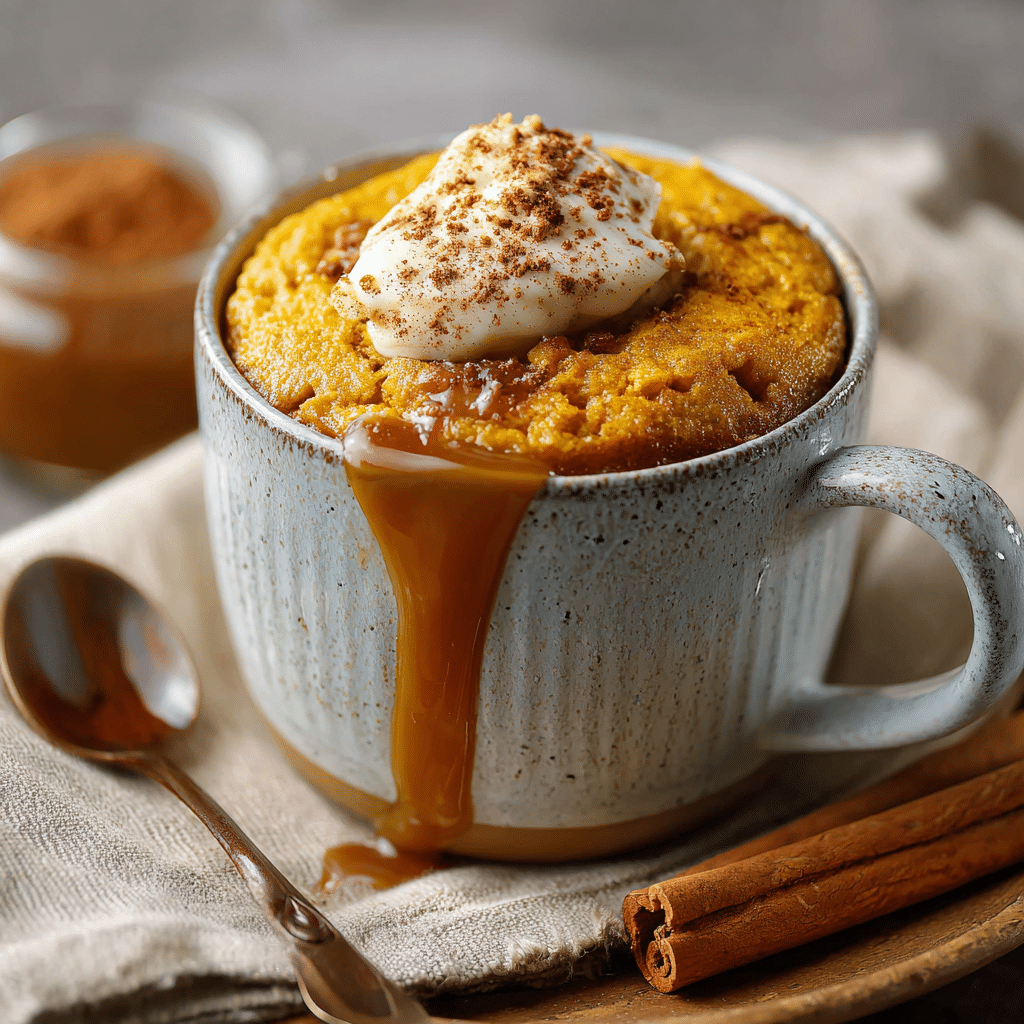 Pumpkin Cinnamon Cottage Cheese Mug Cake