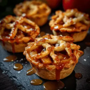 Salted Caramel Apple Mini Pies
