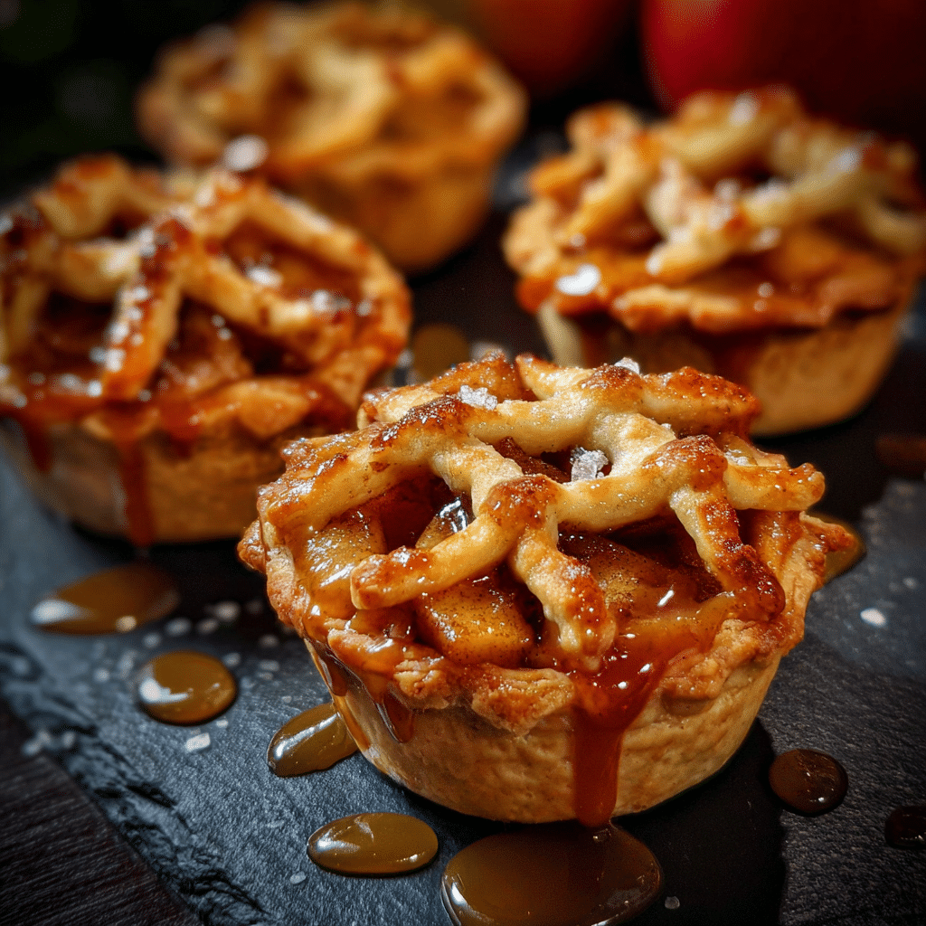 Salted Caramel Apple Mini Pies
