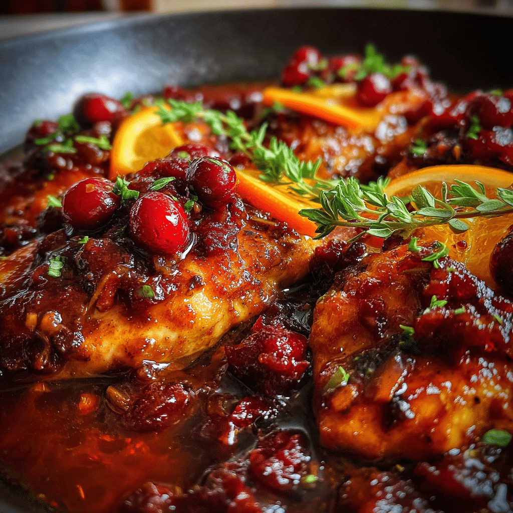 Skillet Cranberry Orange Chicken
