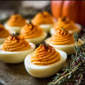 Thanksgiving Appetizer Deviled Eggs