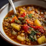 Vegan Mediterranean Lentil Vegetable Soup