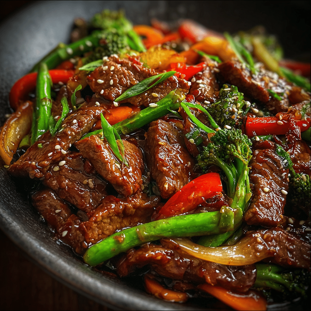 Asian Sweet Ginger Beef Stir Fry