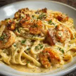 Cajun Chicken and Shrimp Alfredo
