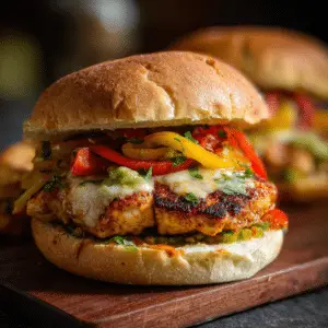 Chicken Fajita Burgers