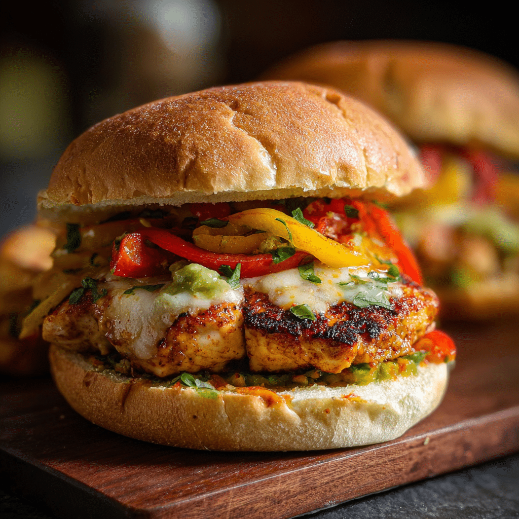 Chicken Fajita Burgers