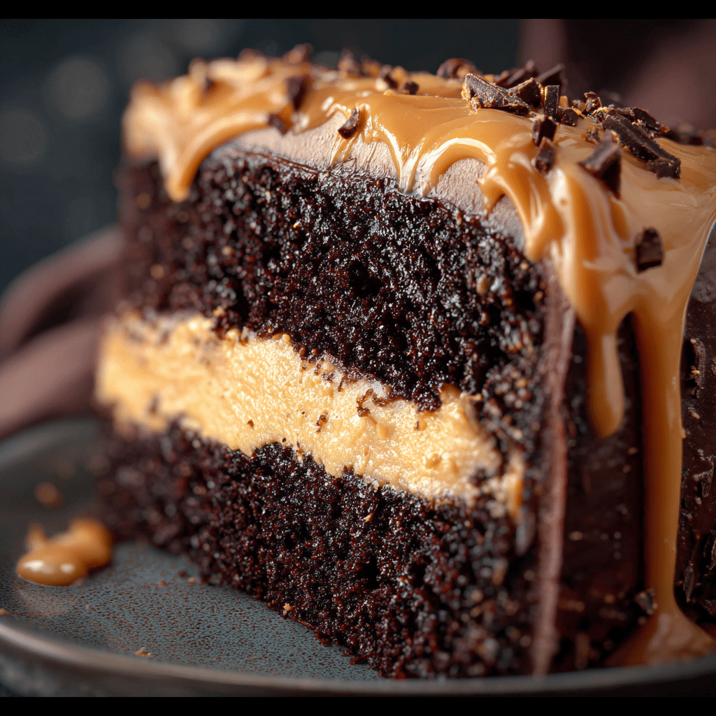Chocolate Peanut Butter Toffee Cake