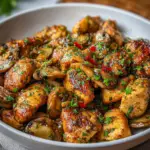 Garlic Mushroom Chicken Bites
